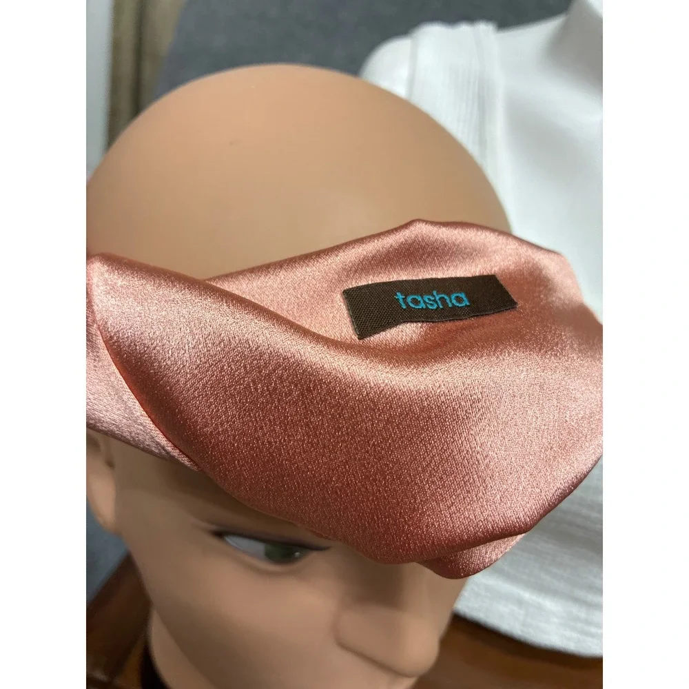 Tasha Rose Gold Satin Knotted Headband Twisted Silk Look Hair Accessory